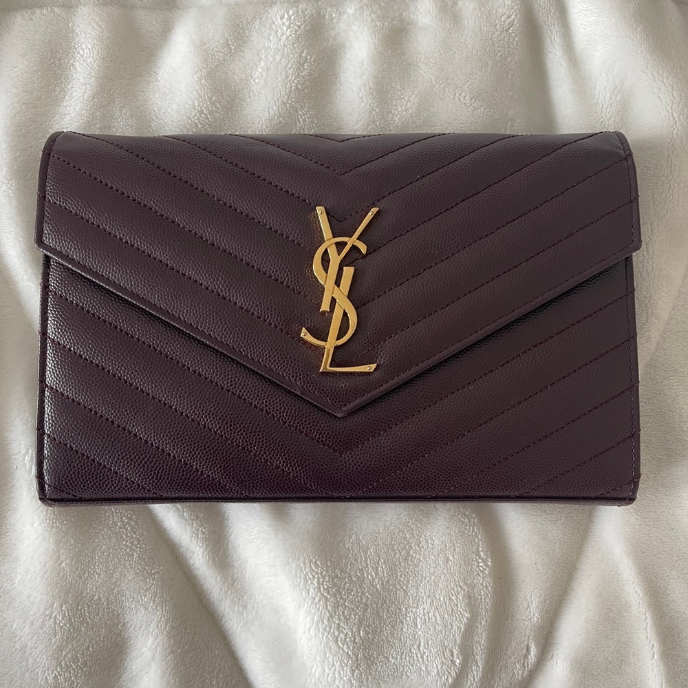 BURGUNDY YSL BAG